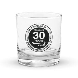 Faded 30 Years Rocks glass